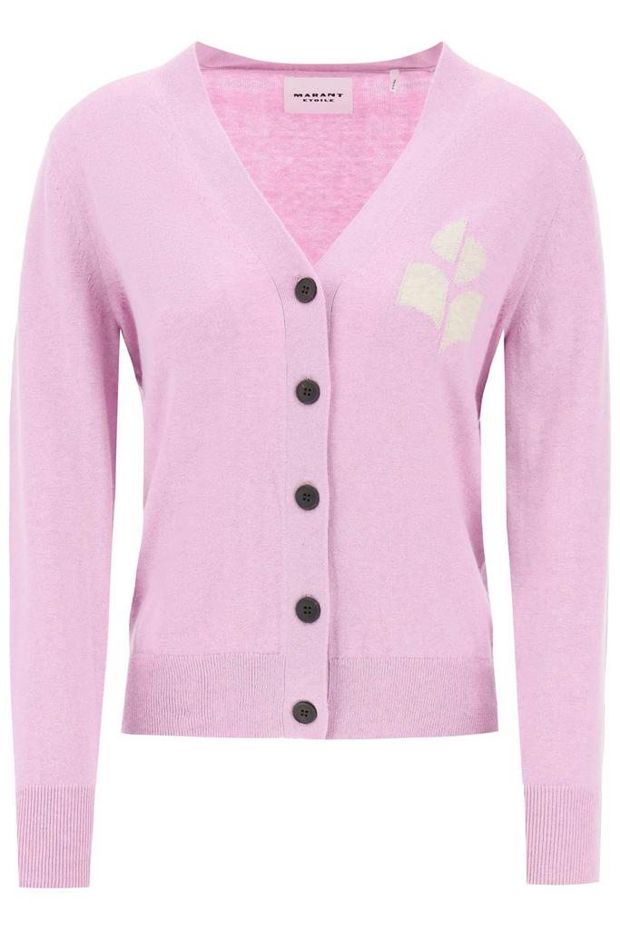 Isabel Marant karin cardigan with logo intarsia
