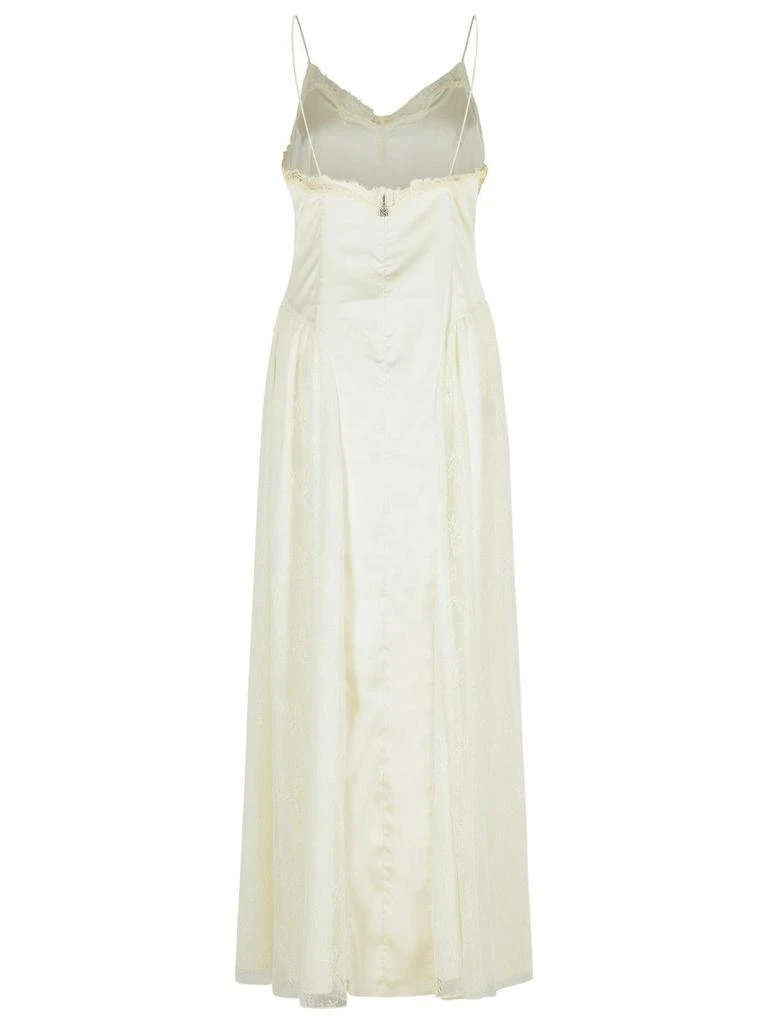 silver lace dress plus size Silver Moonlight Off-Shoulder Lace-Embellished Gown with Sheer Long Sleeves main image 1