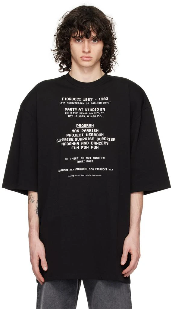 Fiorucci Black Print T-Shirt 1