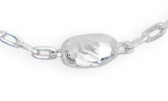 Argento Vivo Sterling Silver Diamond Cut Ball Station Necklace 4