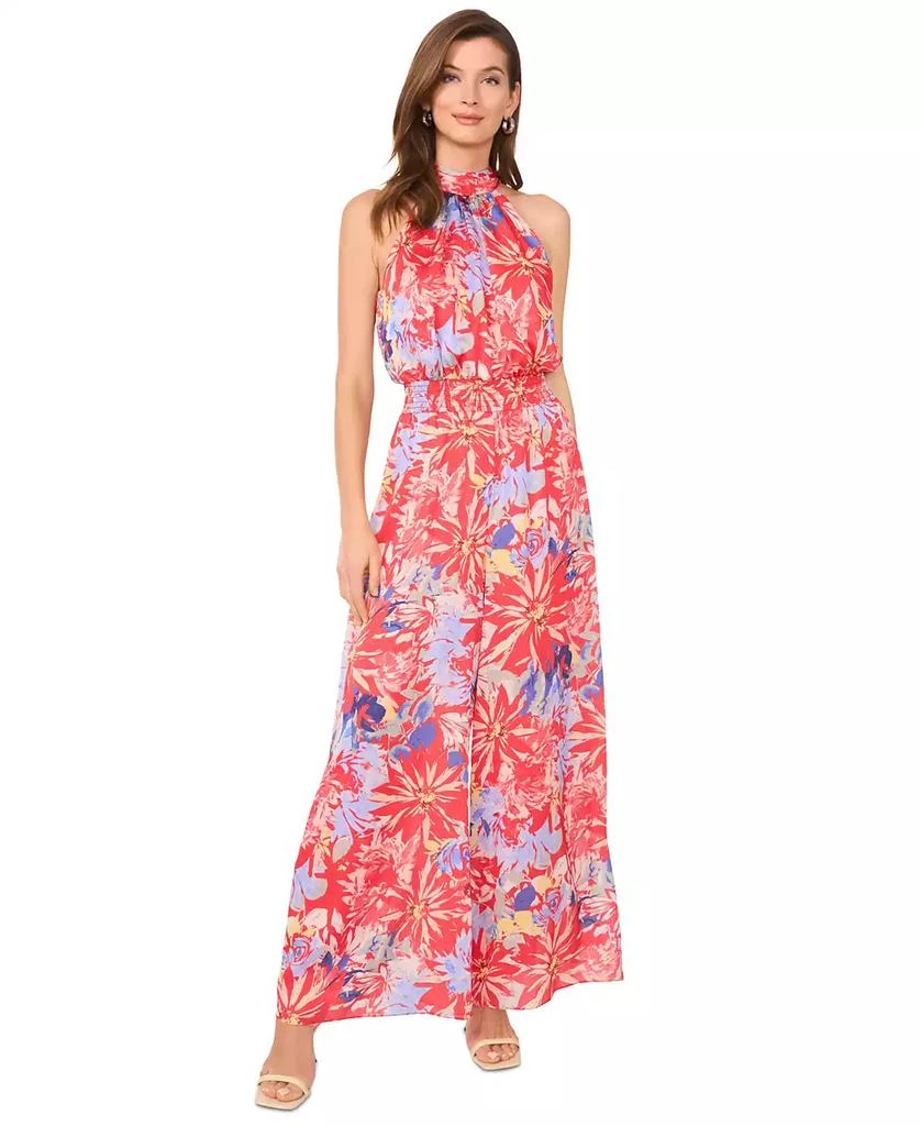 Women's Printed Halter Wide-Leg Jumpsuit – On Sale Now with Up to