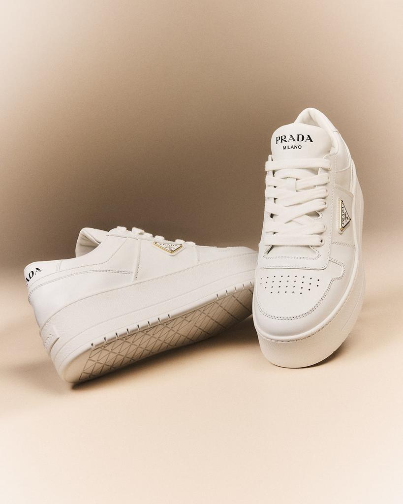 Prada Downtown Leather Low-Top Sneakers