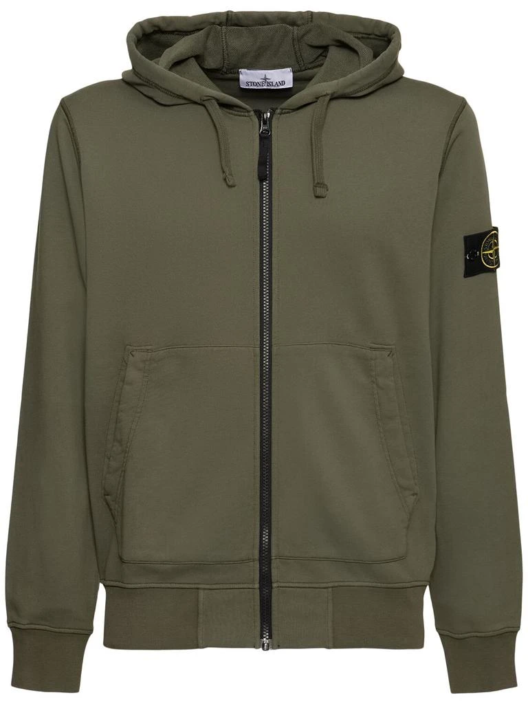 STONE ISLAND Hooded Zip-up Sweatshirt 1