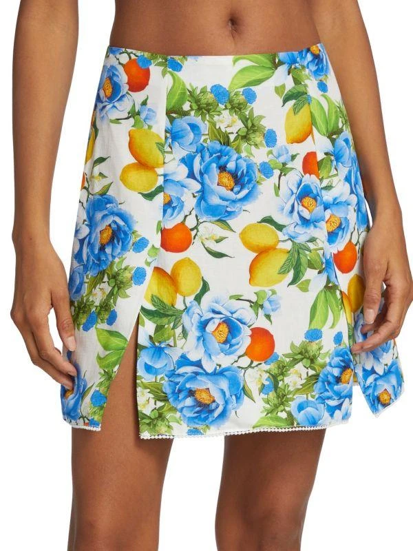 Borgo de Nor Analu Linen-Blend Skirt 1