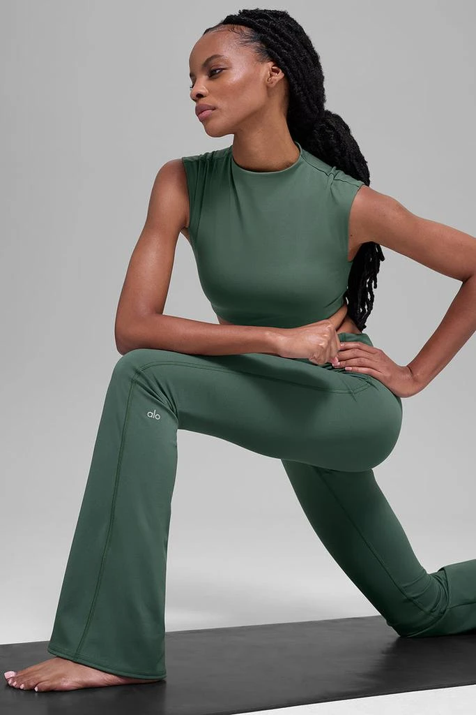 Alo ALO Softsculpt Foldover Flare Legging - Clover Green 5