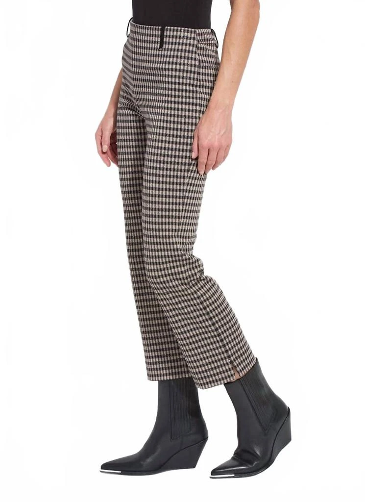 Lyssé Colleen Metallic Ankle Baby Boot Pants In Beige/black 3