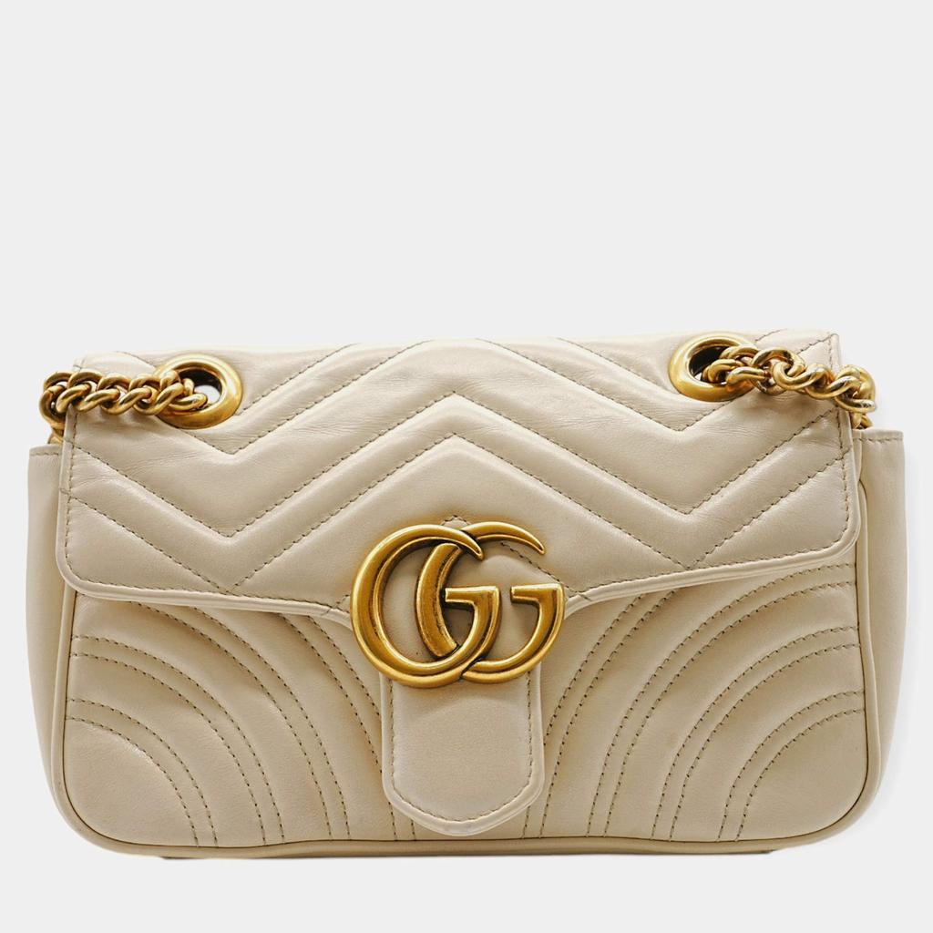 Gucci Gucci Marmont White Small Shoulder Bag