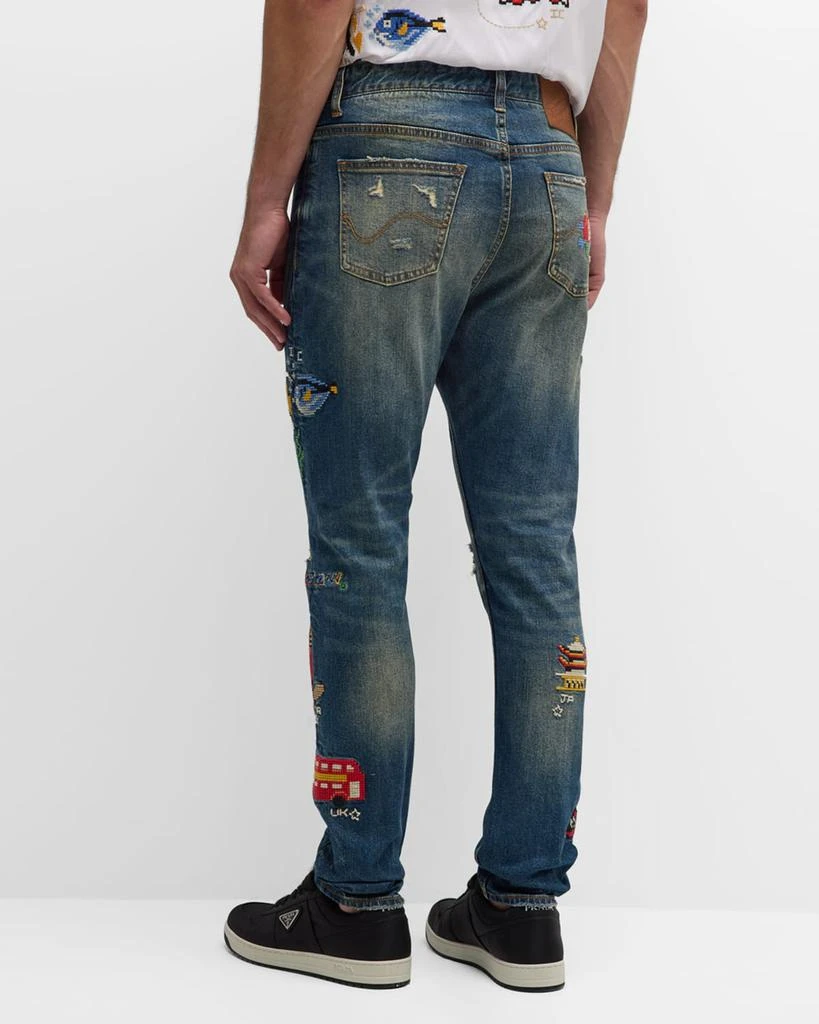 Icecream Men's World Tour Embroidered Jeans 3