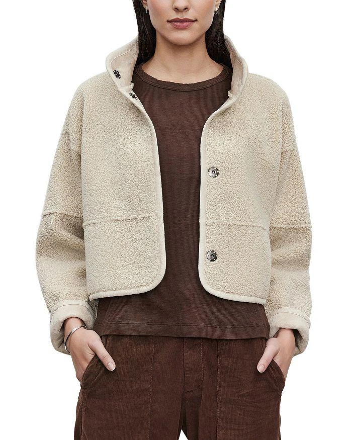 Velvet by Graham & Spencer Kelly Reversible Faux Shearling Cropped Jacket 1