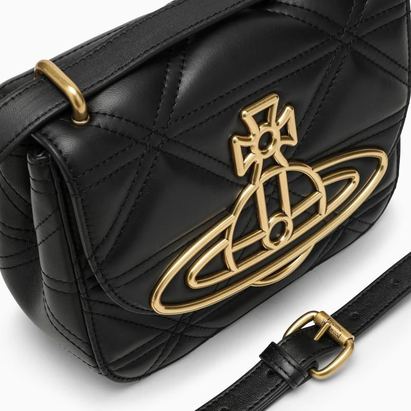 Vivienne Westwood Linda black leather shoulder bag 7