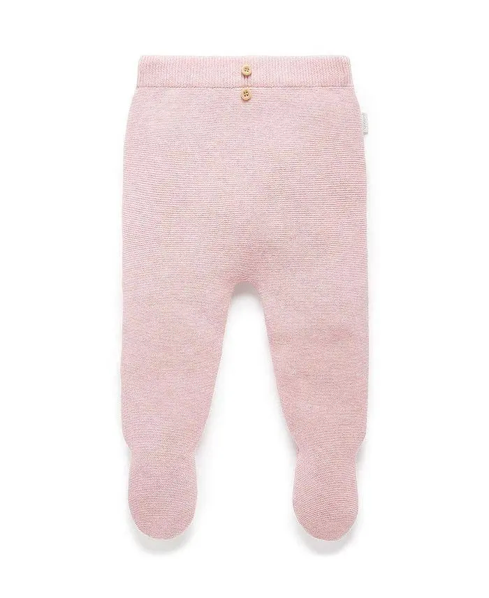 Purebaby Girls' Textured Knit Legging - Baby