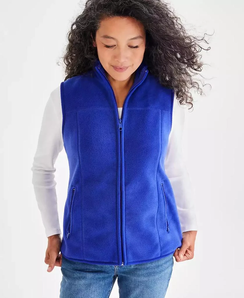 Style & Co Women's Zip-Front Polar Fleece Vest, Created for Macy's 1