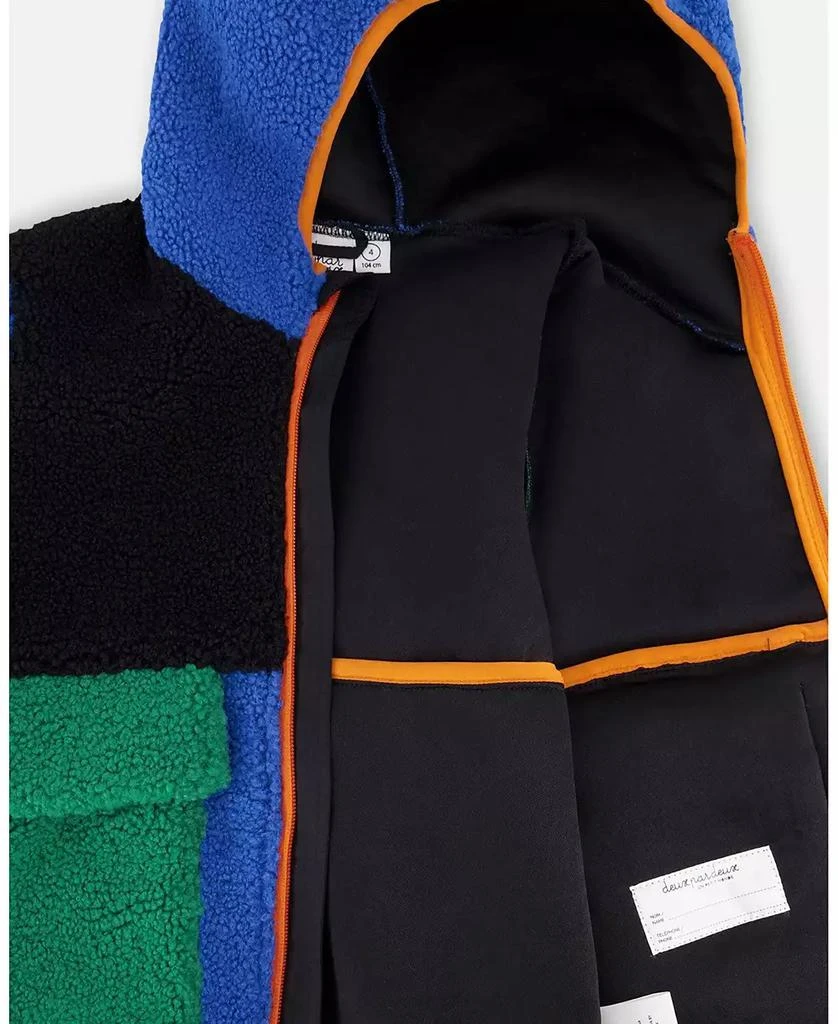Deux par Deux Boys Sherpa Jacket Blue Colorblock 5