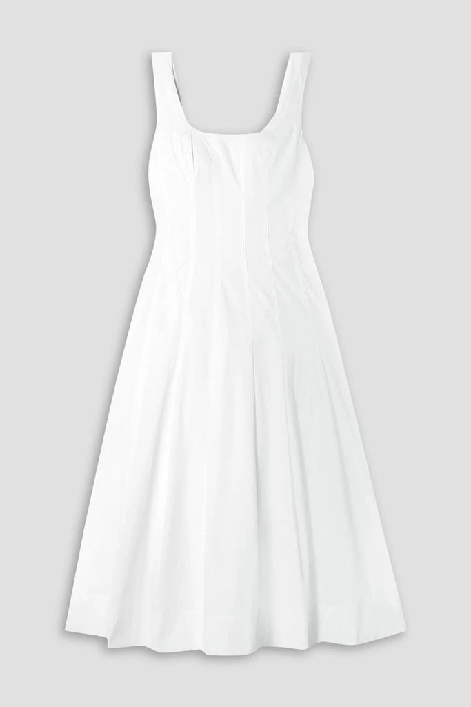 VERONICA BEARD Jolie stretch-cotton poplin midi dress 1