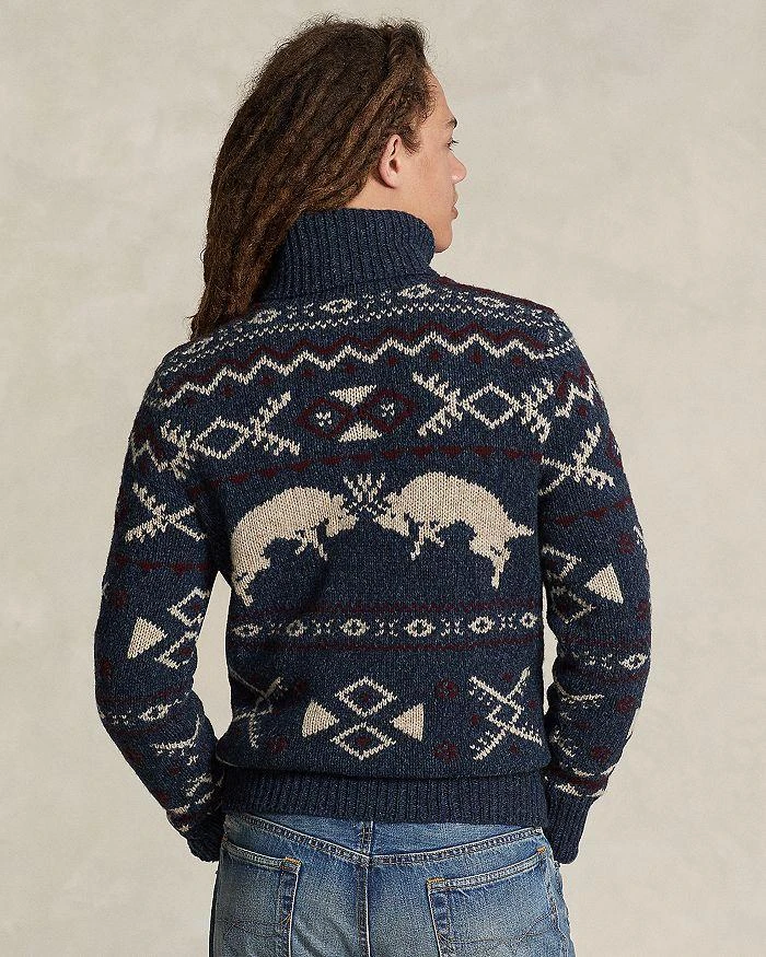 Polo Ralph Lauren Regular Fit Wool Cashmere Patterned Turtleneck Sweater 4