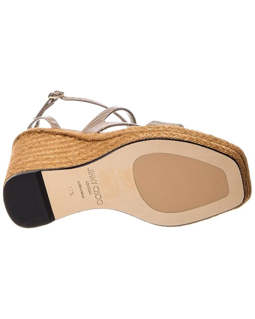 Jimmy Choo Ayla 110 Lizard-Embossed Leather Wedge Sandal 4
