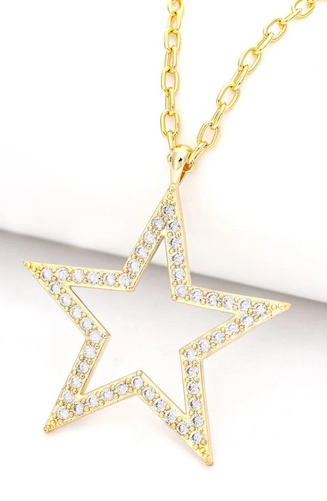 Rivka Friedman 18K Yellow Gold Plated CZ Star Pendant Necklace 2