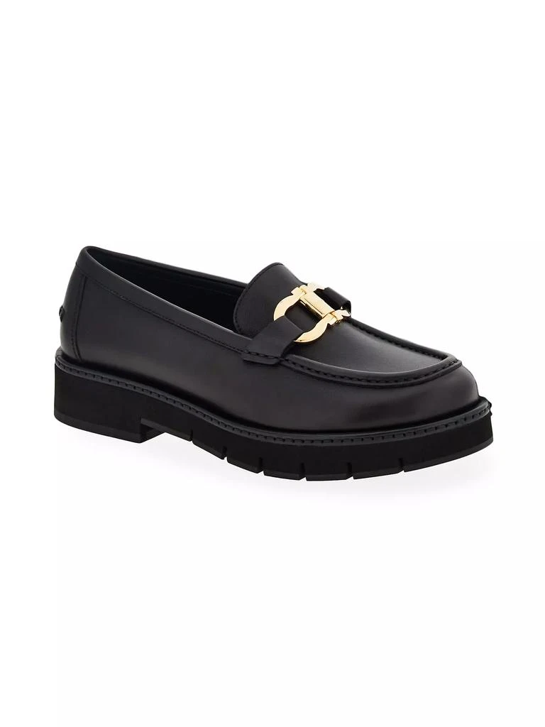 Salvatore Ferragamo Maryan Leather Lug-Sole Loafers 2