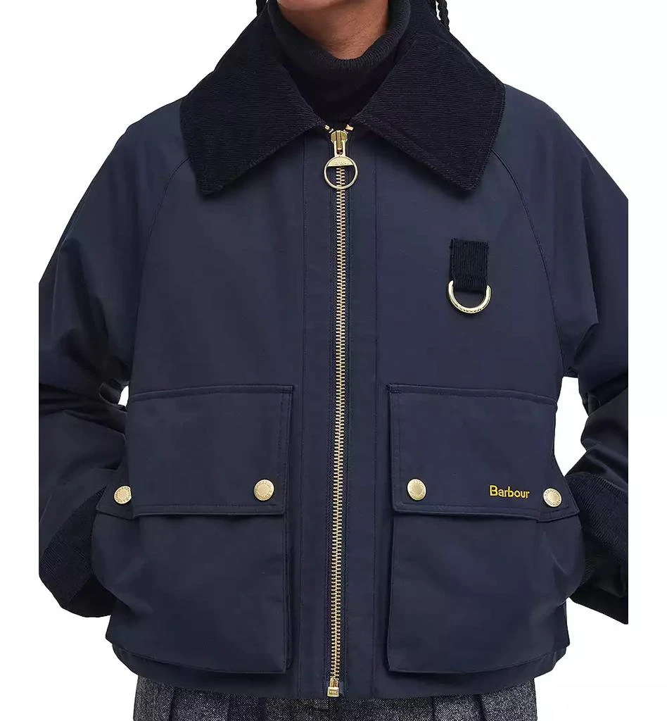Barbour Women's Nora Oversized-Collar Utility Jacket 5