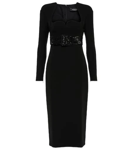 Versace Crystal-embellished silk midi dress 1