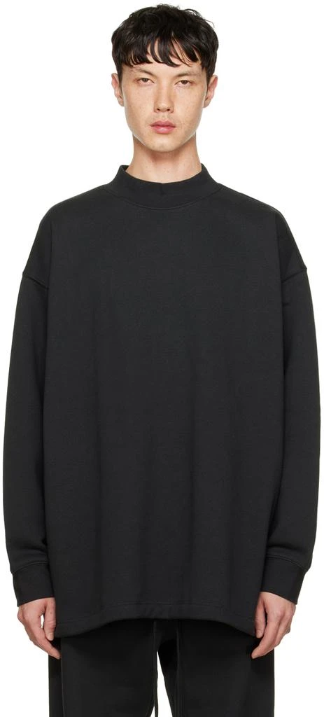 Essentials Black Relaxed Sweatshirt 1