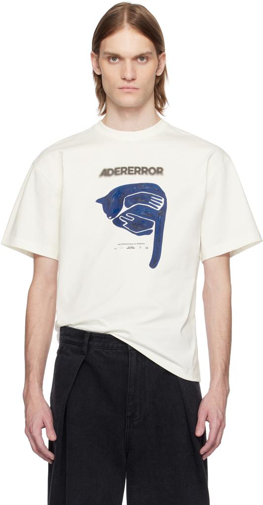 【ADERERROR】 Blue net T-shirt Product. 49 R6786 ADER error White Blue Net Product. 49 T-shirt - T-Shirts
