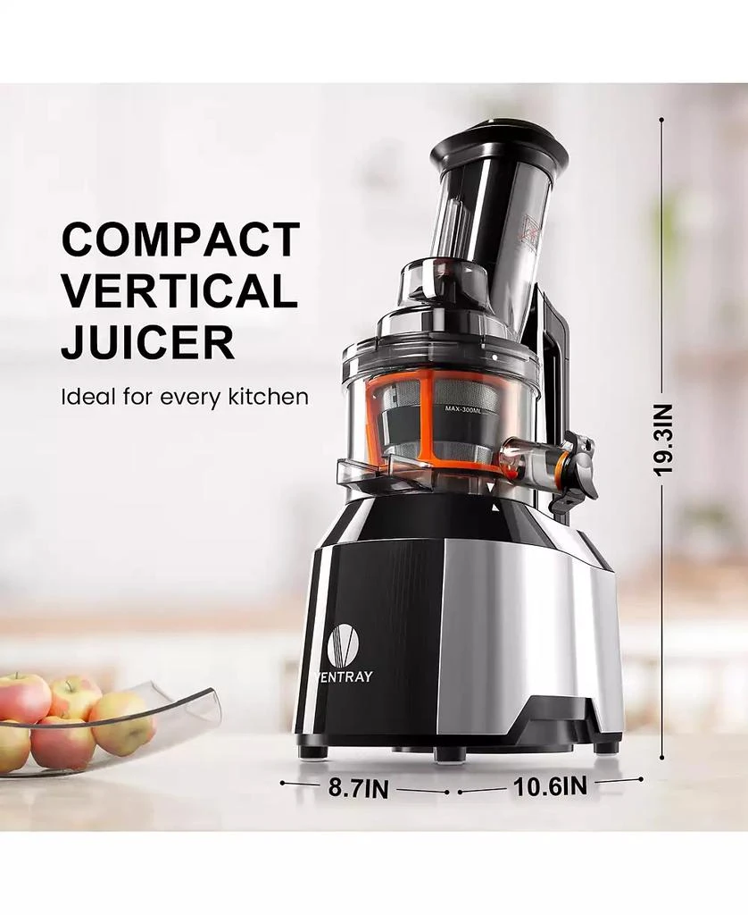 Ventray Big Feeding Mouth Masticating Juicer, Large Chute Juice Extractor for Fruit 
Vegetable 7