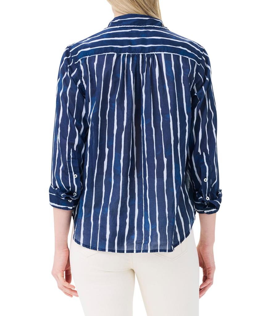 NIC+ZOE Watercolor Stripe Girlfriend Shirt