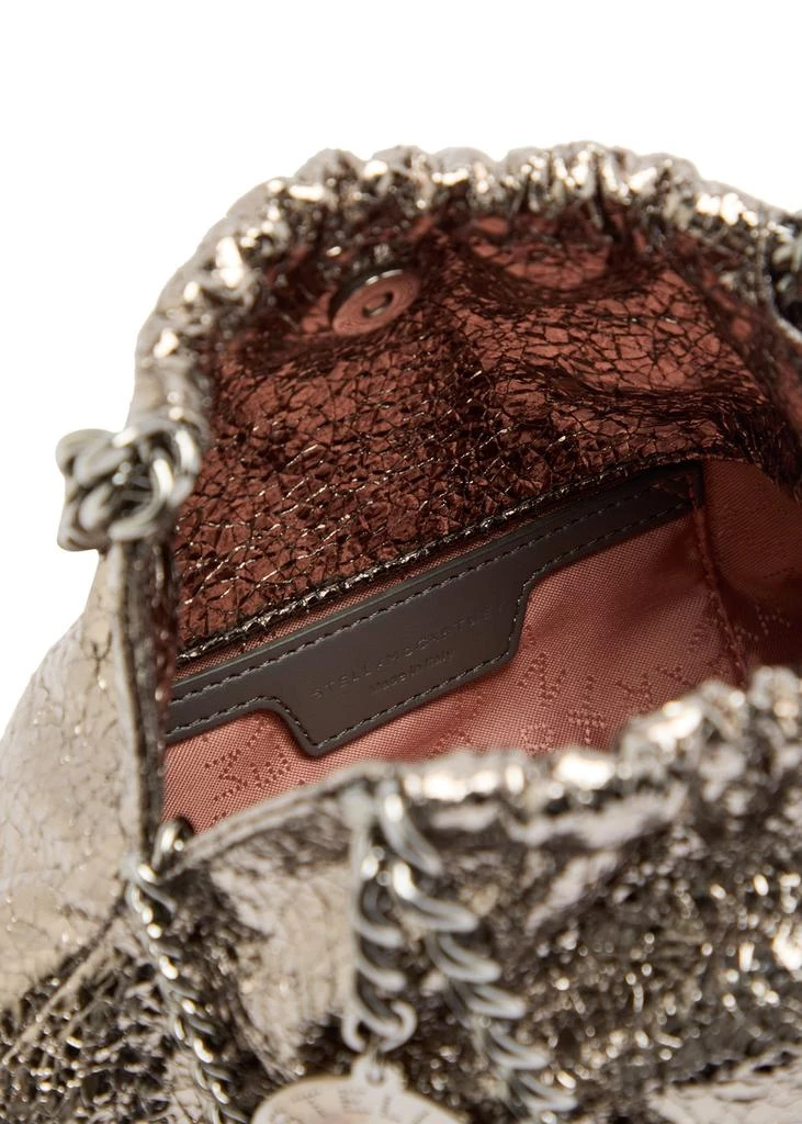 Stella McCartney Falabella mini drawstring metallic faux-leather cross-body bag 4