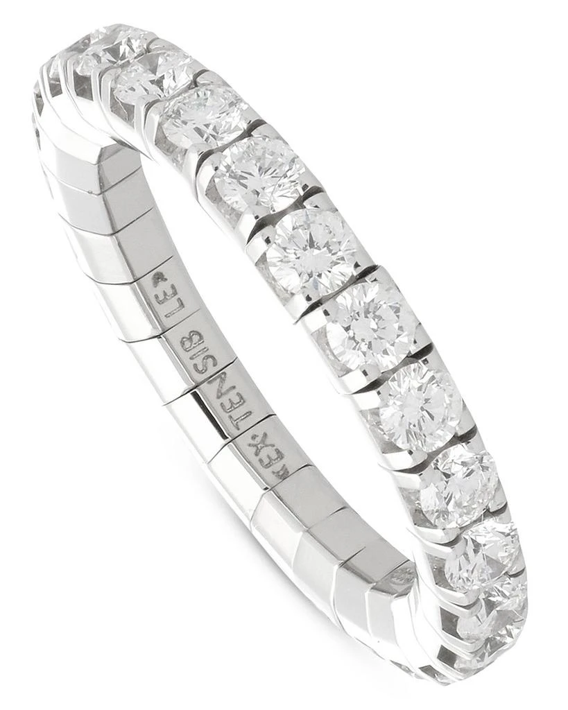 EXTENSIBLE 18K White Gold Diamond Stretch Ring 1