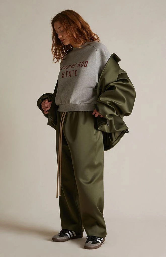 Essentials Women's Military Satin Bomber Jacket 6