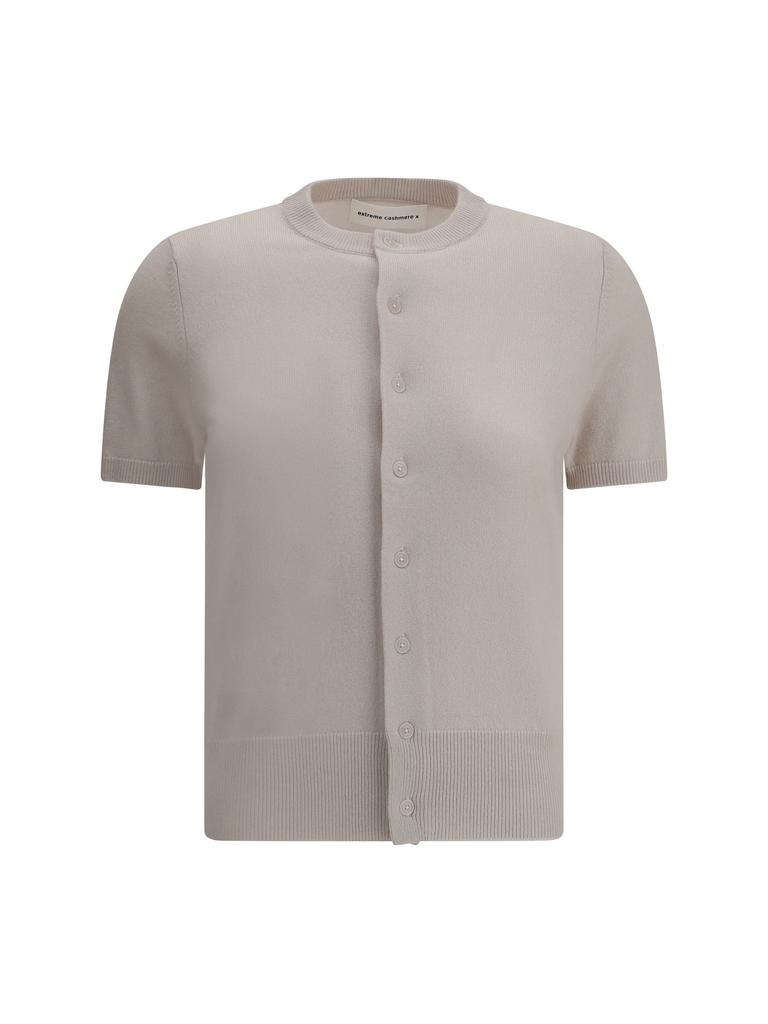 Extreme Cashmere Short-sleeve Cardigan