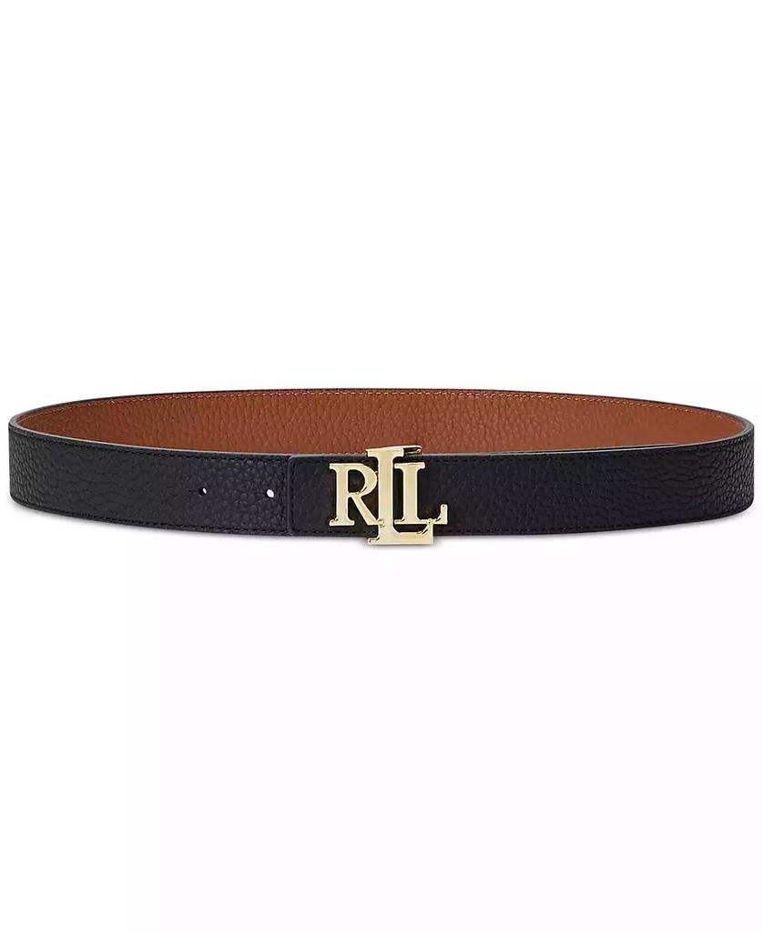 Ralph Lauren Women's Logo Reversible Pebbled Leather Belt