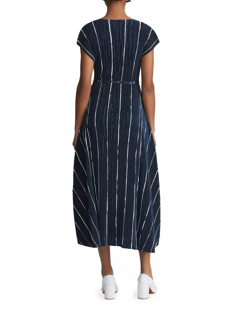 Lafayette 148 New York Belted Plisse Flared Midi Dress 3