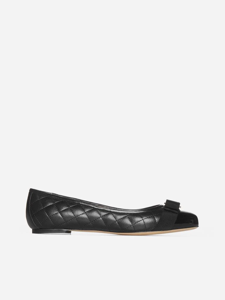 FERRAGAMO Varina quilted leather ballet flats 1