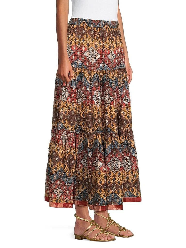 Ro's Garden Frilly Tiered Cotton Skirt 4