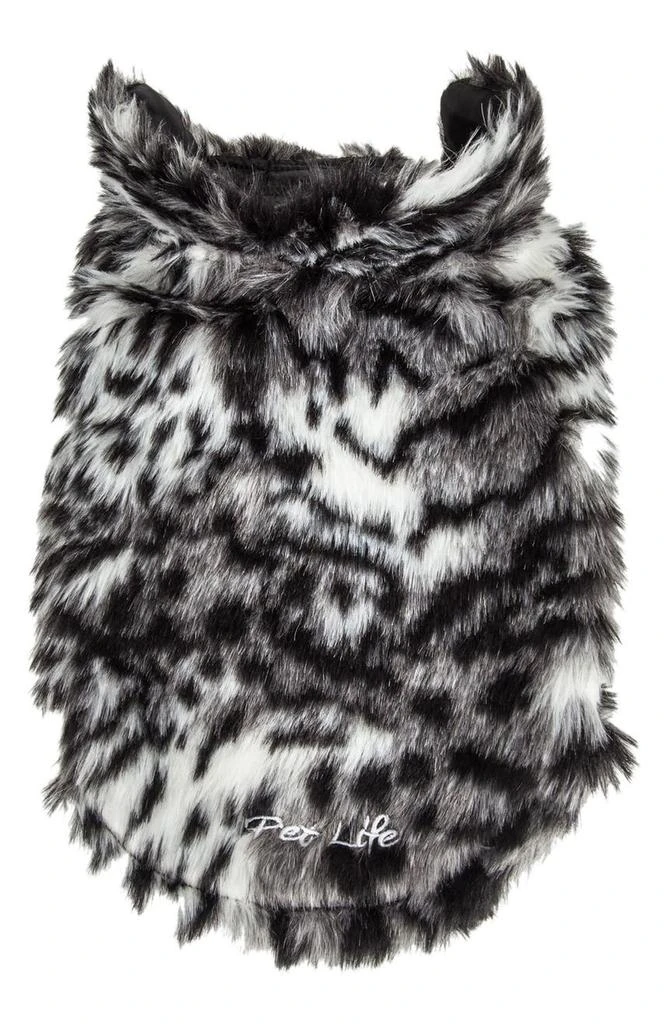 PET LIFE LUXE 'Paw Dropping' Designer Tiger Pattern Faux Fur Dog Coat