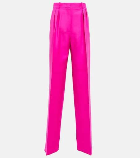 Valentino Straight wool and silk crêpe pants 1