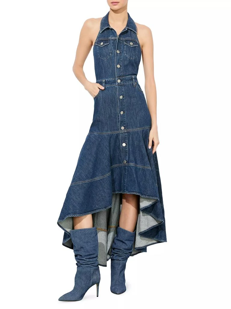 Alice + Olivia Juana High-Low Denim Maxi Dress 2