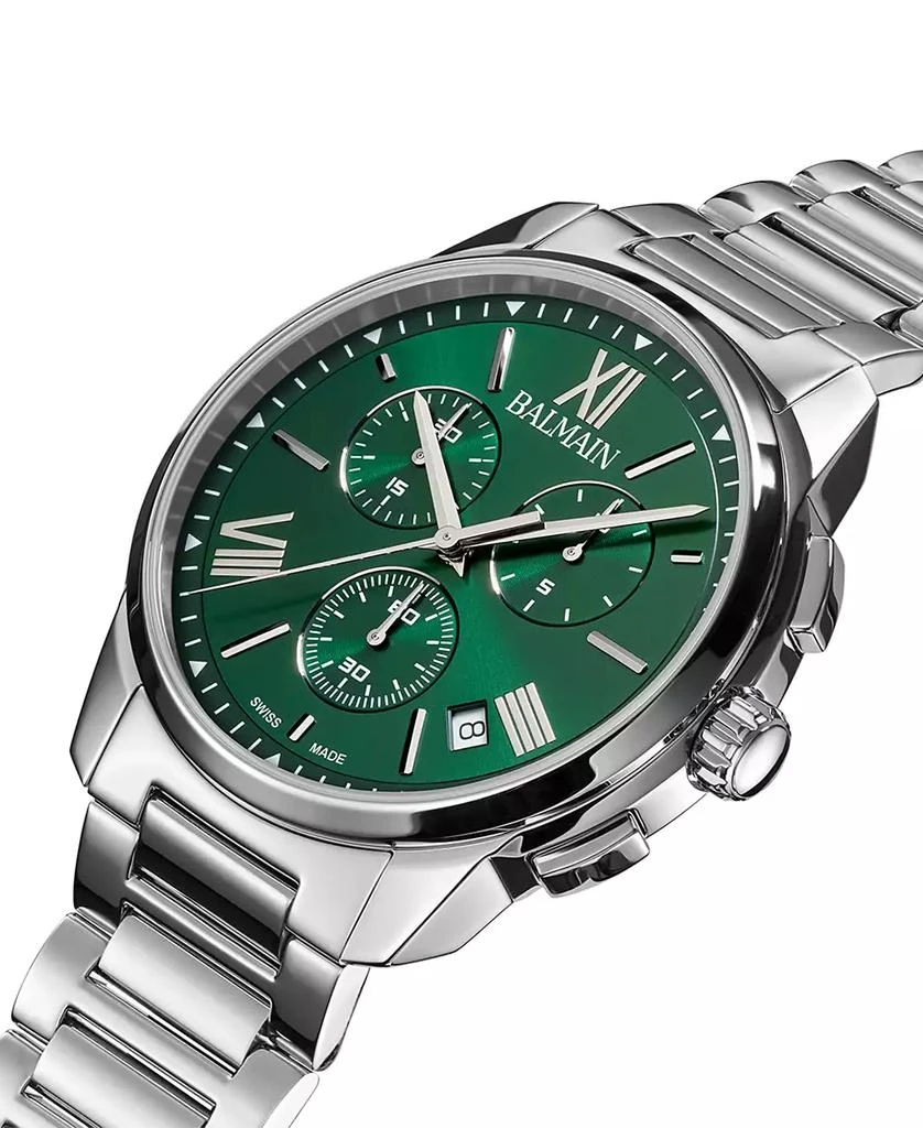 Balmain Men's Swiss Chronograph Madrigal Stainless Steel Bracelet Watch 42mm 2
