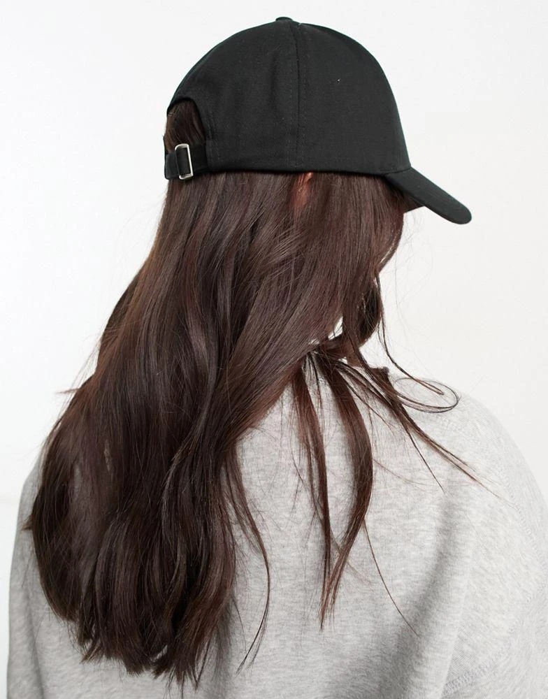 ASOS ASOS DESIGN plain baseball cap with improved fit in black 3