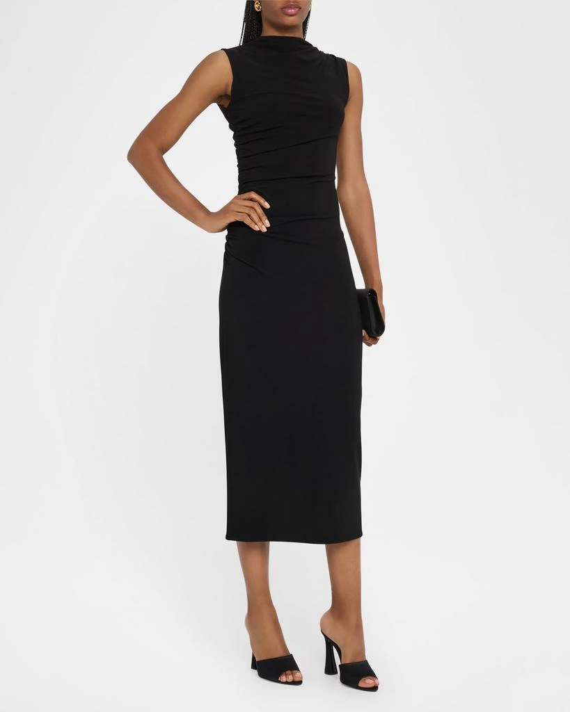 Marella Nef Ruched Mock-Neck Midi Dress 4