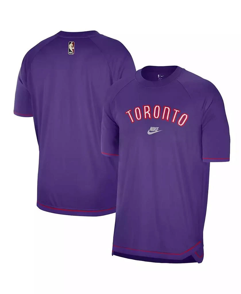 NIKE Men's Purple Toronto Raptors 2024/25 Classic Edition Pregame Shooting T-Shirt 1