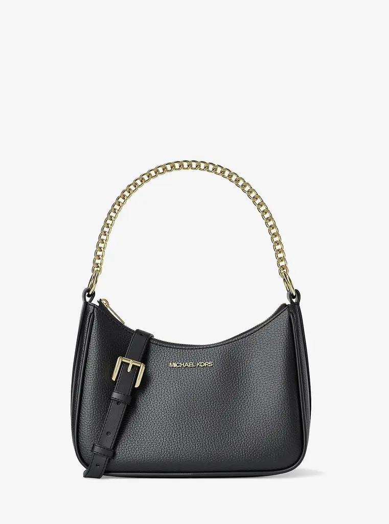 Michael Kors Jet Set Large Pebbled Leather Convertible Crossbody Bag