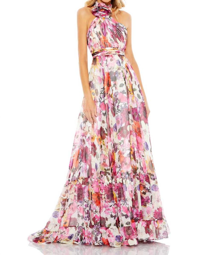 Mac Duggal Mac Duggal - Floral Flounce Dress