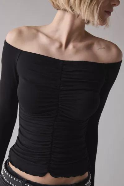 Urban Renewal ReMADE By UO Remnants Ruched Off-The-Shoulder Top