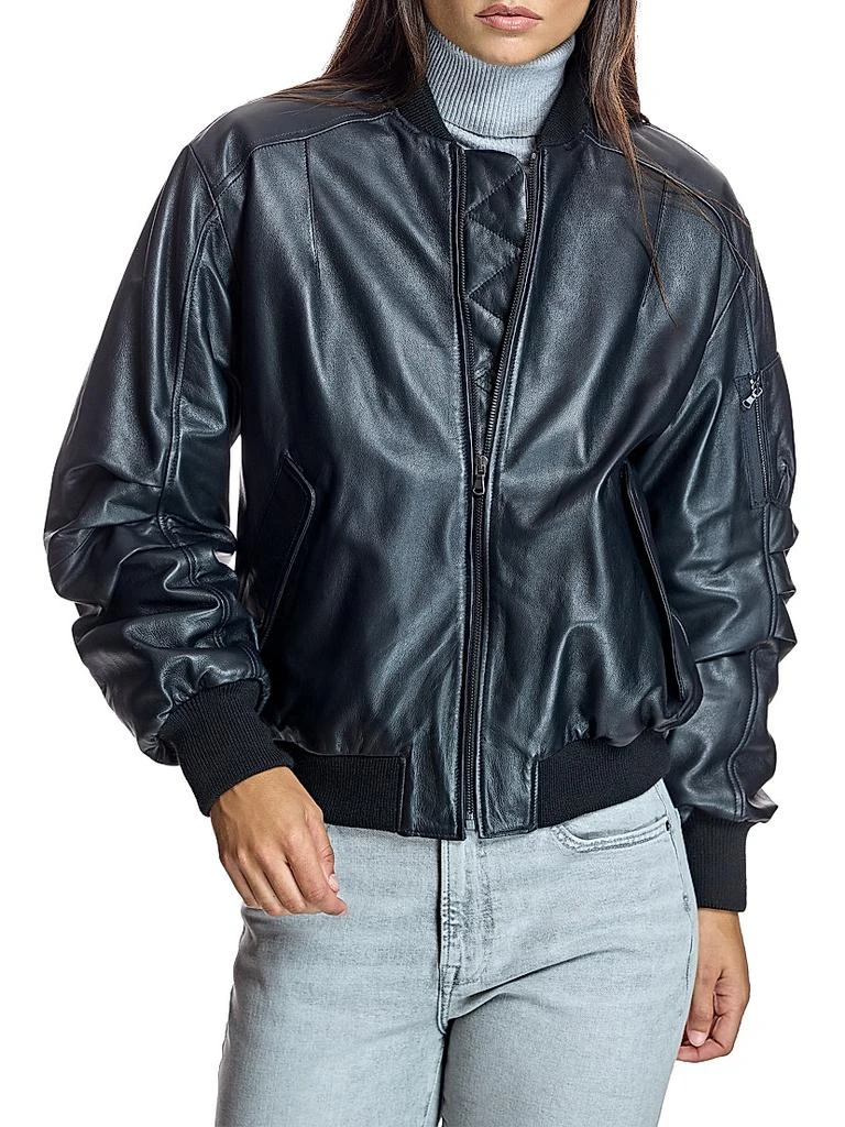 Maximilian Maximilian Oversized Leather Bomber 2