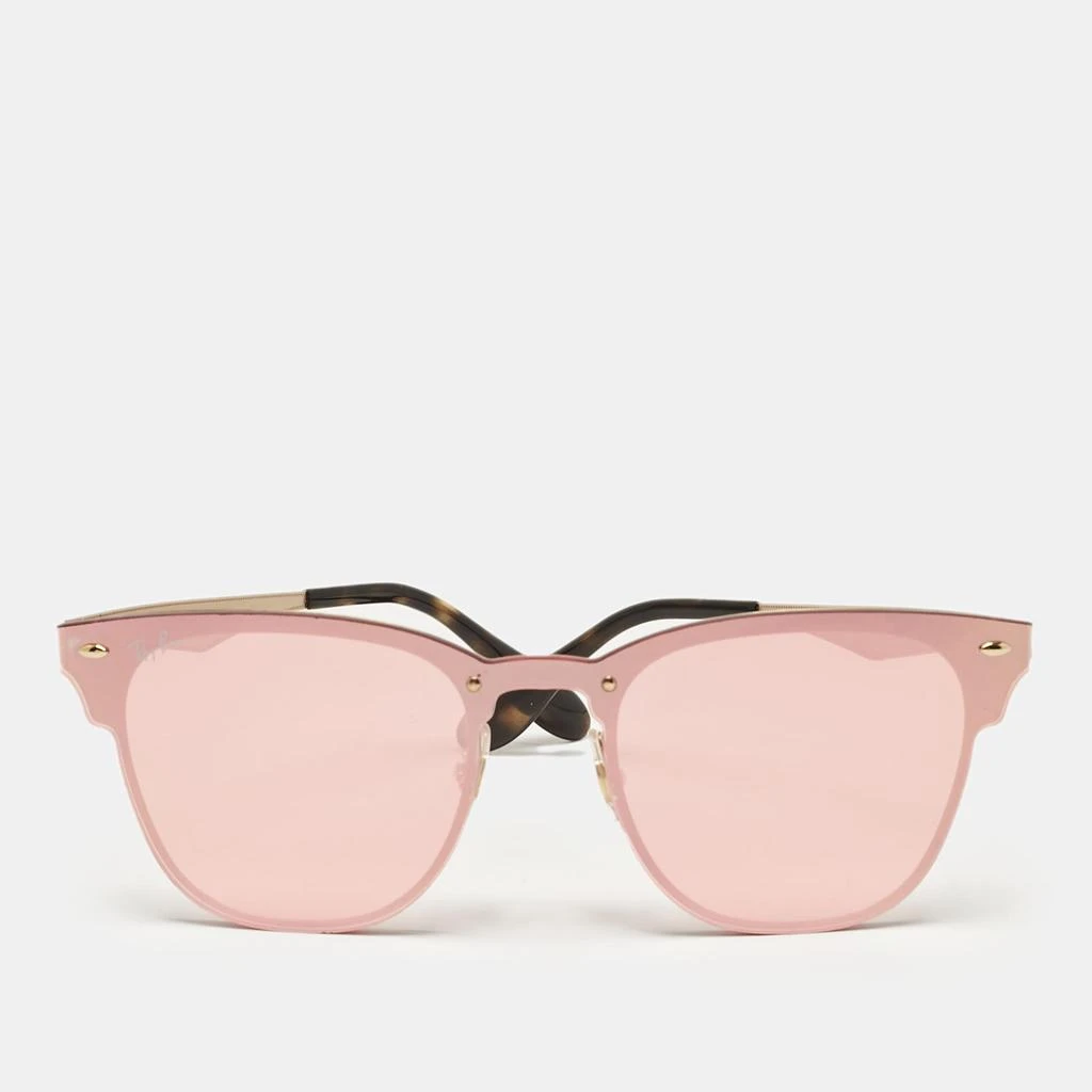 Ray-Ban Ray-Ban Metallic Pink Blazed Clubmaster Aviator Sunglasses 1