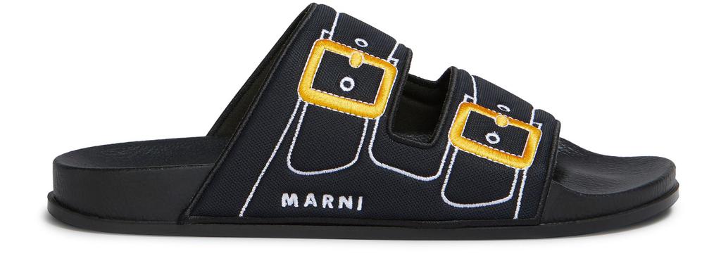 MARNI Trompe L'Oeil Slider With Embroidered Buckles
