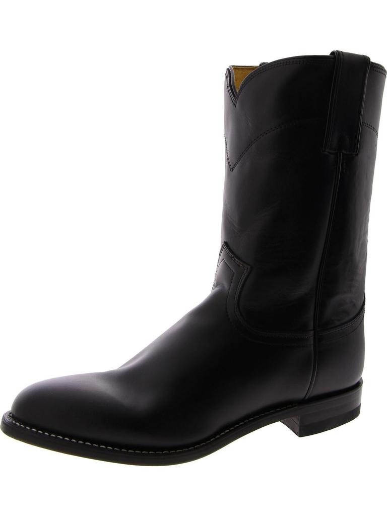 Justin Mens Leather Mid-Calf Cowboy, Western Boots